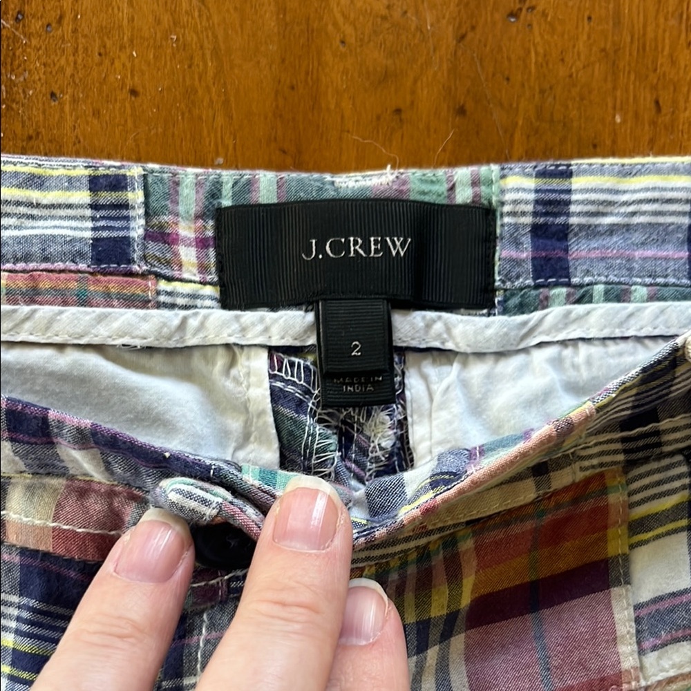 J. Crew Multicolor Plaid Women’s Shorts - Picture 2 of 5